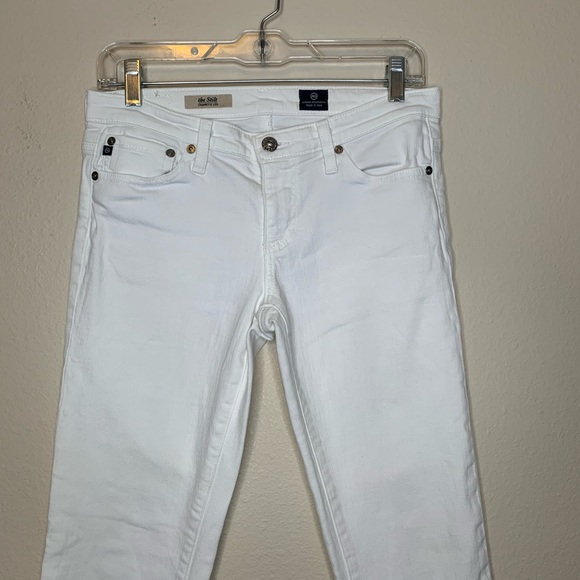 AG The Stilt Cigarette Leg White Jeans - Picture 3 of 8